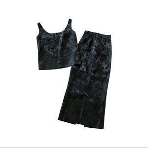 VINTAGE 1960s 2-Piece Evening Coord Skirt Set